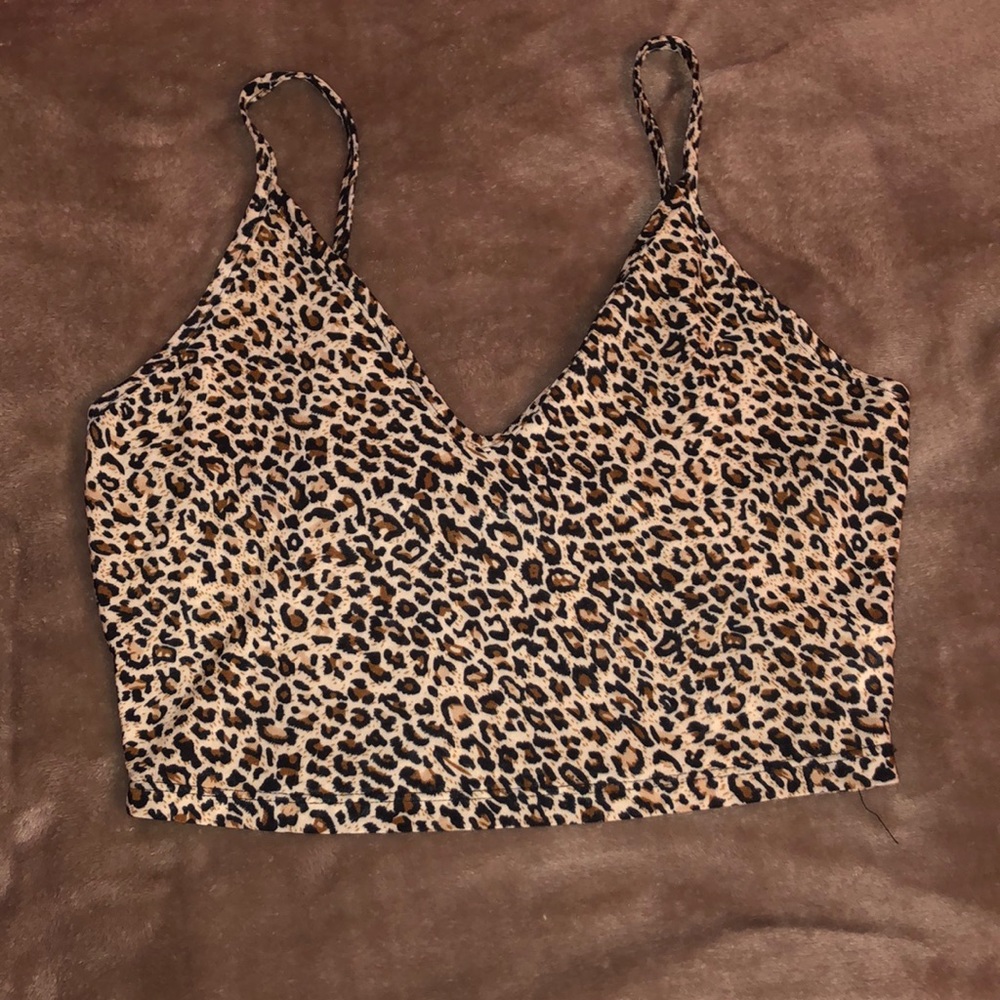Leopard print crop top